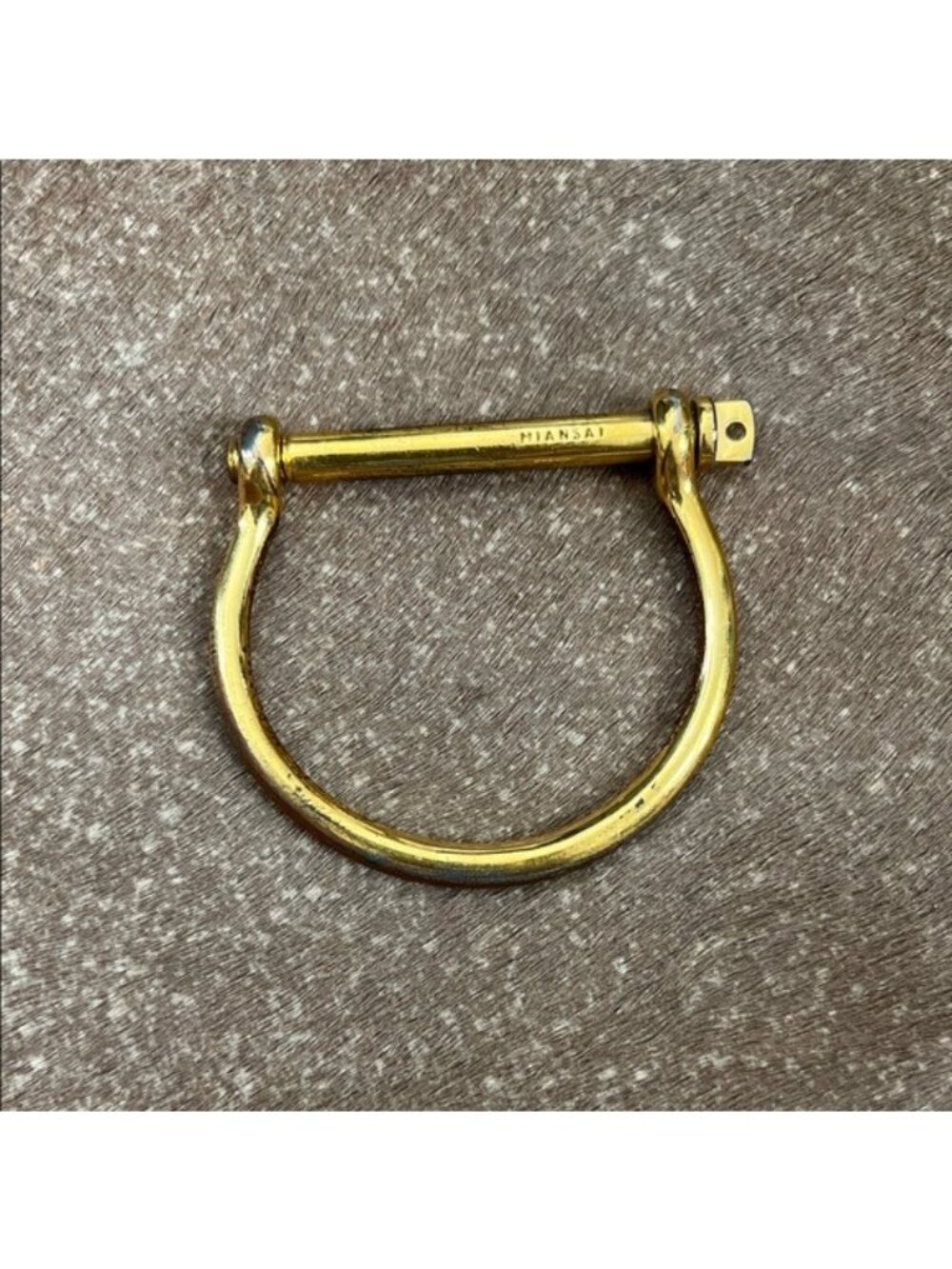 Miansai Screw Cuff Gold Bracelet Polished Plated Gold Unisex